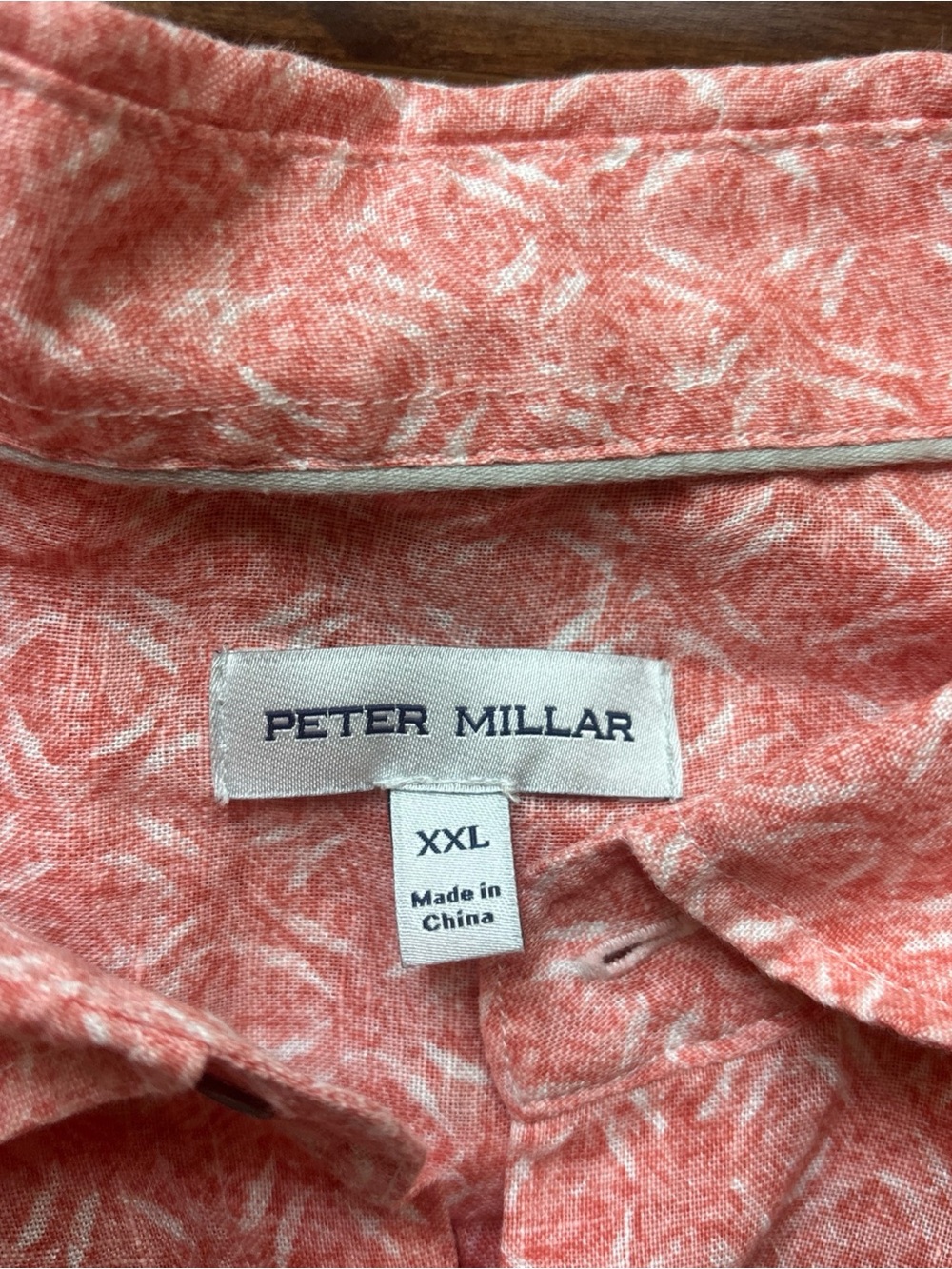 Peter Millar Coral Patterned Short-Sleeve Button-Down Shirt - Picture 2 of 10